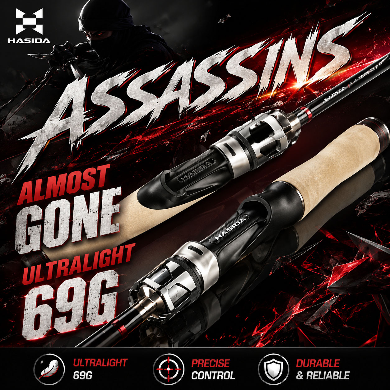 HASIDA Assassins II Fishing Ro - огляд і ціна Kastking Reel Zephyr